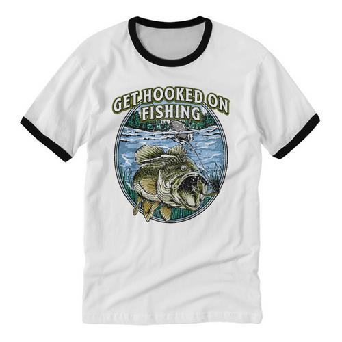 Hooked On Fishing Introvert Sayings Antisocial Quotes Raglan Baseball Tee Unisex Cotton Ringer T-Shirt - Raresse