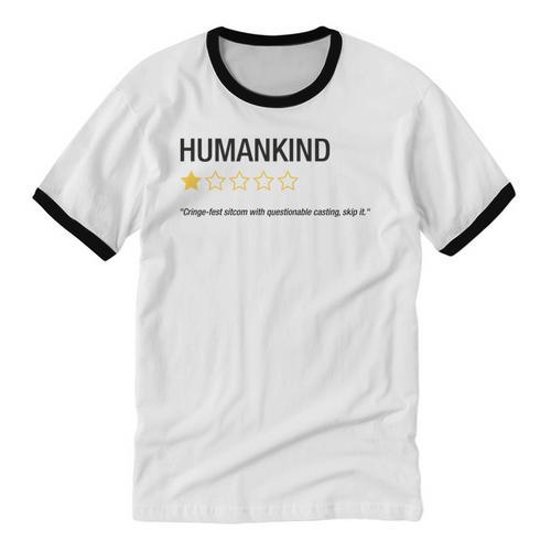Humankind One Star Introvert People Rating Unisex Cotton Ringer T-Shirt - Raresse