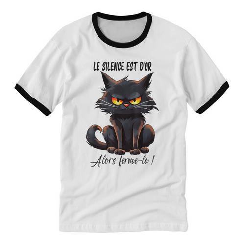 Humor Provocateur Sarcasm Closes The Silence Introvert Chat Unisex Cotton Ringer T-Shirt - Raresse