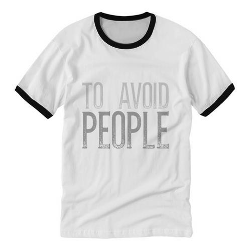 I'm Just Here To Avoid People Saying Sarcasm Introvert Unisex Cotton Ringer T-Shirt - Raresse