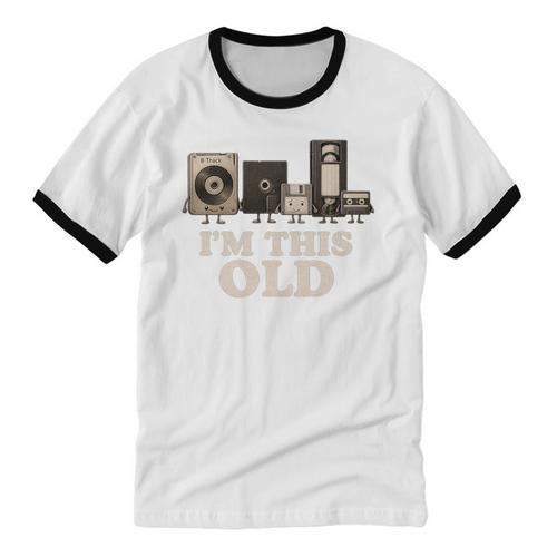 I’m This Old Retro Tech Nostalgia For 70s 80s Premium Tri-Blend Unisex Cotton Ringer T-Shirt - Figerry