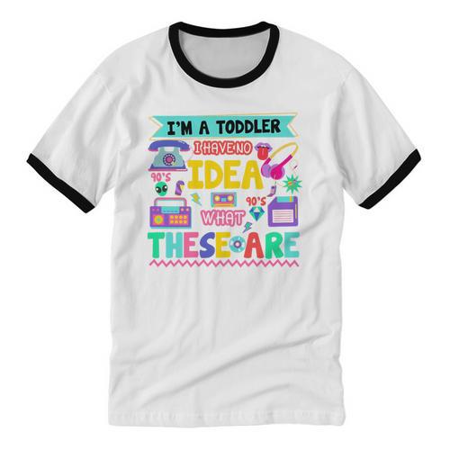 I'm A Toddler I Have No Ideas Retro Vintage 90s Nostalgia Premium Tri-Blend Unisex Cotton Ringer T-Shirt - Figerry