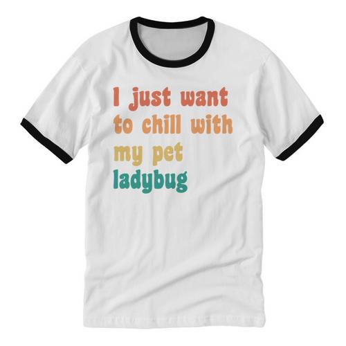 Introvert Pet Ladybug Mom Unisex Cotton Ringer T-Shirt - Raresse