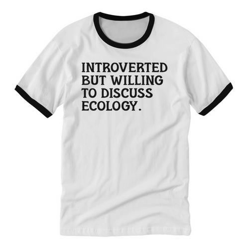 Introvert But Willing Ecology Ecologist Ecology Lover Unisex Cotton Ringer T-Shirt - Raresse