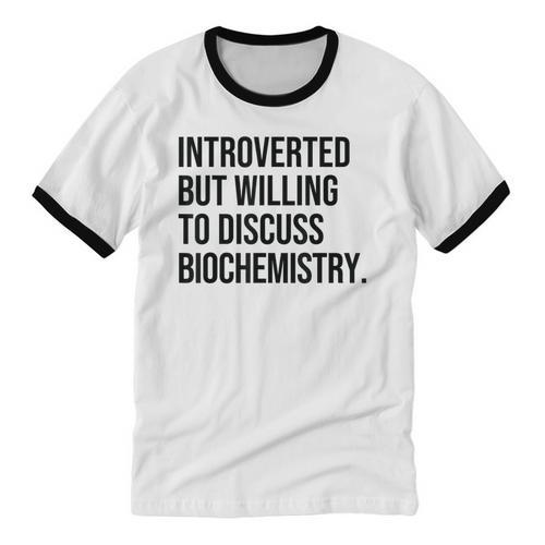 Introverted Biochemist Biochemistry Introvert Unisex Cotton Ringer T-Shirt - Raresse