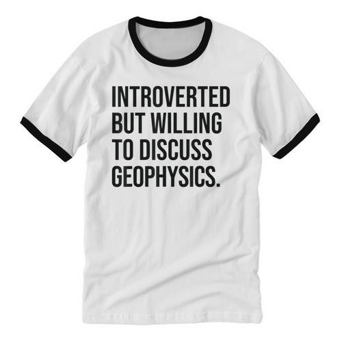 Introverted Geophysicist Geophysics Introvert Unisex Cotton Ringer T-Shirt - Raresse