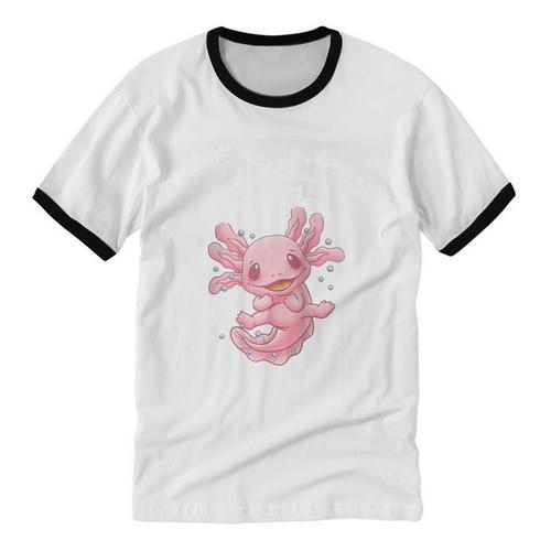 Introverted But Willing To Discuss Axolotl Salamander Raglan Baseball Tee Unisex Cotton Ringer T-Shirt - Raresse