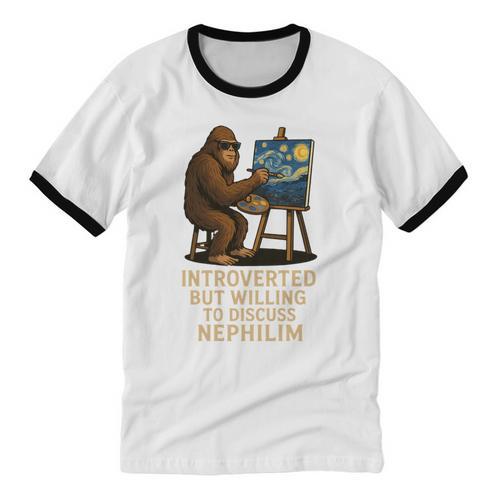 Introverted But Willing To Discuss Nephilim Unisex Cotton Ringer T-Shirt - Raresse