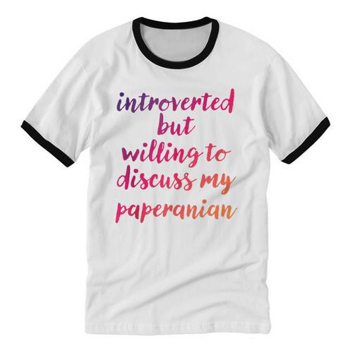 Introverted Willing To Discuss Paperanian Introvert Unisex Cotton Ringer T-Shirt - Raresse