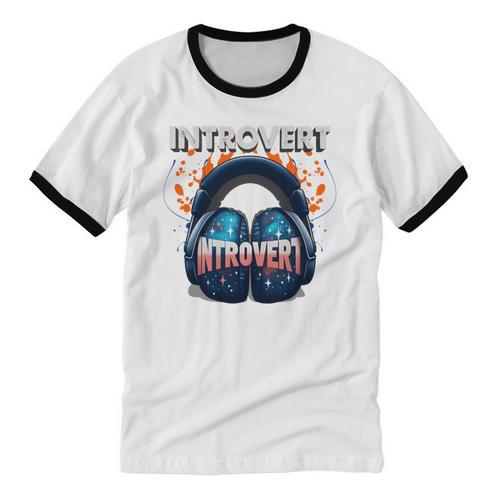 Introvert's Best Friend Noise-Canceling Headphones Unisex Cotton Ringer T-Shirt - Raresse