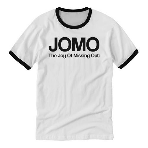 JOMO Joy Of Missing Out Fomo Fear Cozy Introvert Joke Unisex Cotton Ringer T-Shirt - Raresse