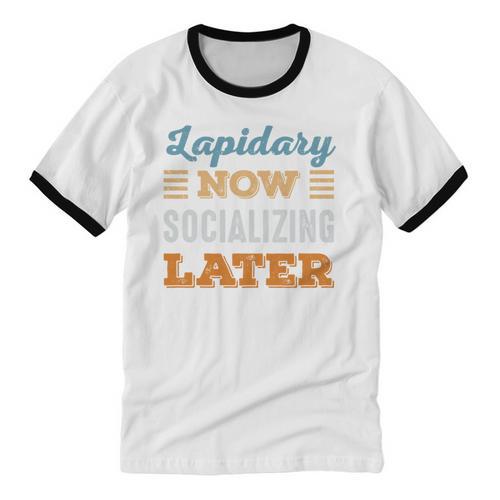 Lapidary Now Minimal Socializing Introvert Vintage Unisex Cotton Ringer T-Shirt - Raresse