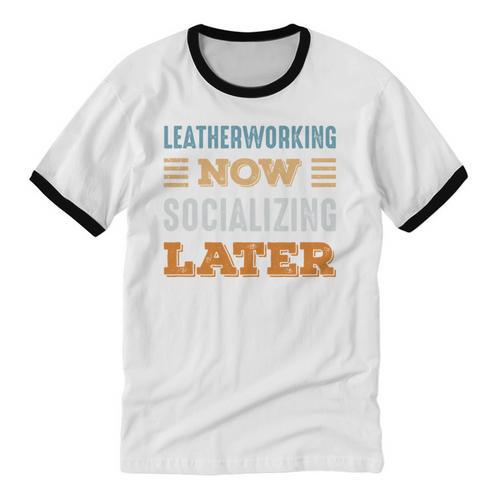 Leatherworking Now Minimal Socializing Introvert Vintage Unisex Cotton Ringer T-Shirt - Raresse
