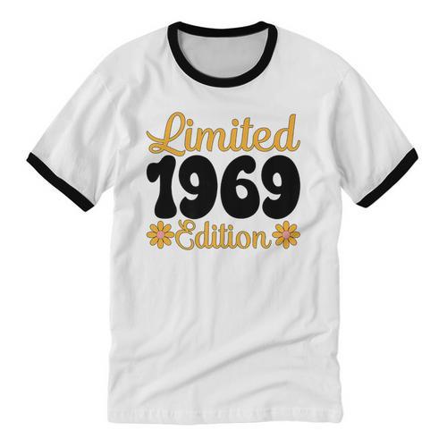 Limited 1969 Edition Retro Nostalgia Art Premium Unisex Cotton Ringer T-Shirt - Figerry