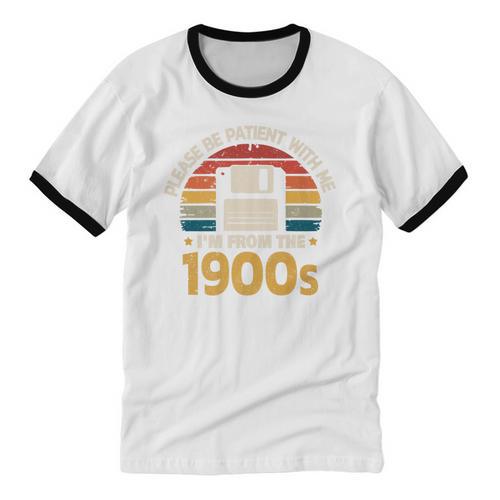 Millennials Please Be Patient With Me I'm From The 1900s Premium Unisex Cotton Ringer T-Shirt - Figerry