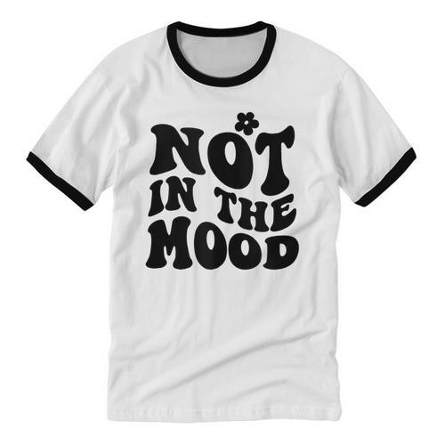 Not In The Mood Anti Social Introvert Sarcastic Retro Unisex Cotton Ringer T-Shirt - Raresse