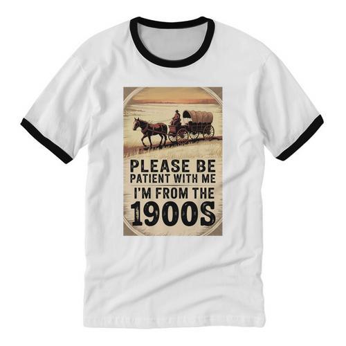 Be Patient With Me I'm From The 1900s Birthday Retirement Premium Tri-Blend Unisex Cotton Ringer T-Shirt - Figerry