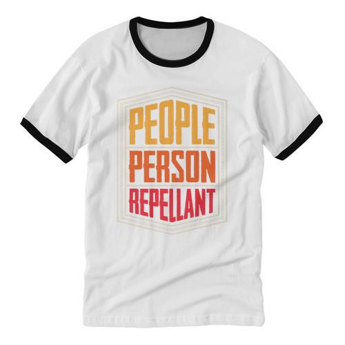 People Person Repellant Introvert Premium Unisex Cotton Ringer T-Shirt - Raresse