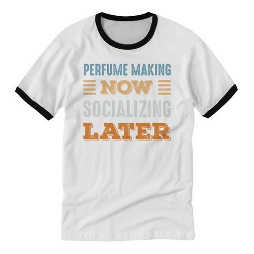 Perfume Making Now Minimal Socializing Introvert Vintage Unisex Cotton Ringer T-Shirt - Raresse