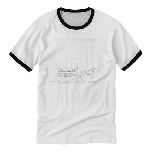 Playful Slow Pace Please Be Patient I'm From The 1900s Premium Unisex Cotton Ringer T-Shirt - Figerry
