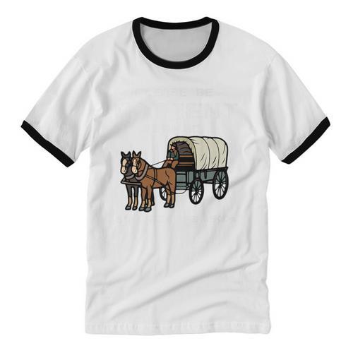 Please Be Patient I'm From The 1900s Amish Wagon & Vintage Premium Unisex Cotton Ringer T-Shirt - Figerry