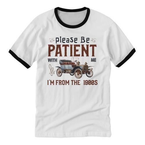 Please Be Patient I'm From The 1900s Antique Car Enthusiast Premium Tri-Blend Unisex Cotton Ringer T-Shirt - Figerry