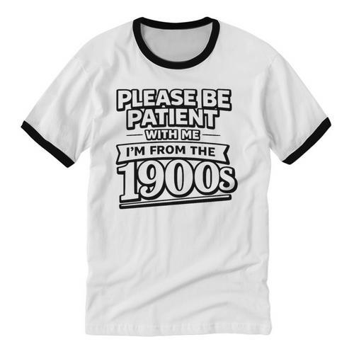 Please Be Patient I'm From The 1900s Boomer Gen-X Premium Tri-Blend Unisex Cotton Ringer T-Shirt - Figerry