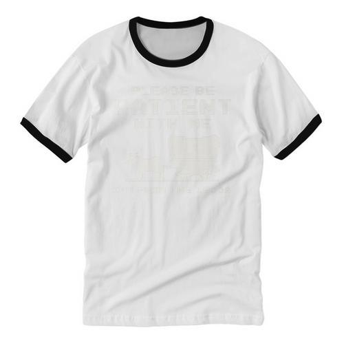 Please Patient I'm From The 1900s Boomer Meme Premium Unisex Cotton Ringer T-Shirt - Figerry