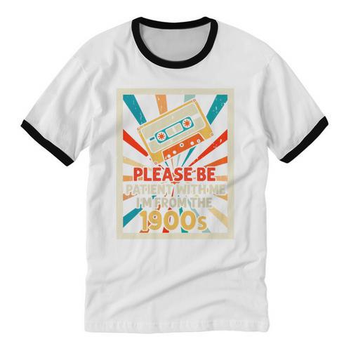 Please Be Patient With Me I'm From The 1900s Cool Dad Premium Tri-Blend Unisex Cotton Ringer T-Shirt - Figerry