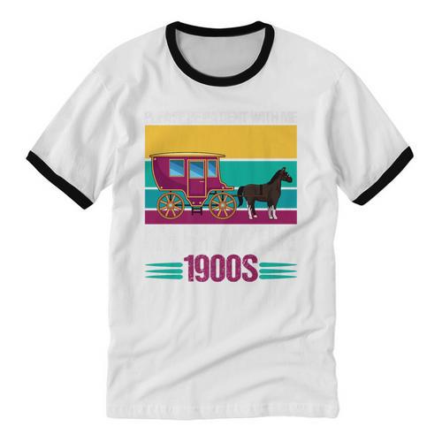Please Be Patient With Me I'm From The 1900s Cool Dad Premium Unisex Cotton Ringer T-Shirt - Figerry