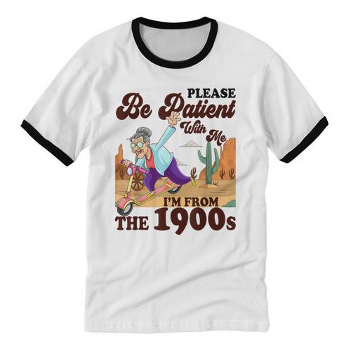 Please Be Patient With Me I'm From The 1900s Gen X Boomer Unisex Cotton Ringer T-Shirt - Figerry