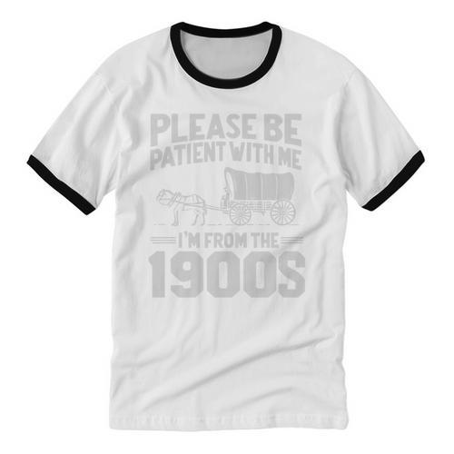 Please Be Patient I'm From The 1900s Over The Hill Premium Tri-Blend Unisex Cotton Ringer T-Shirt - Figerry