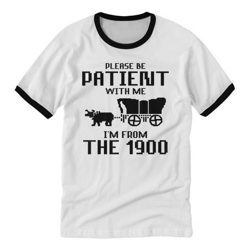 Please Be Patient With Me I'm From The 1900s Husband Joke Unisex Cotton Ringer T-Shirt - Figerry