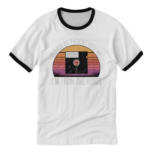 Please Be Patient With Me I'm From The 1900s PC Floppy Disk Premium Tri-Blend Unisex Cotton Ringer T-Shirt - Figerry