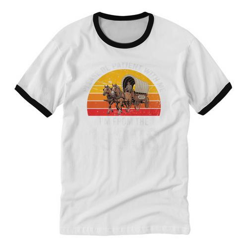 Please Be Patient With Me I'm From The 1900s Premium Unisex Cotton Ringer T-Shirt - Figerry