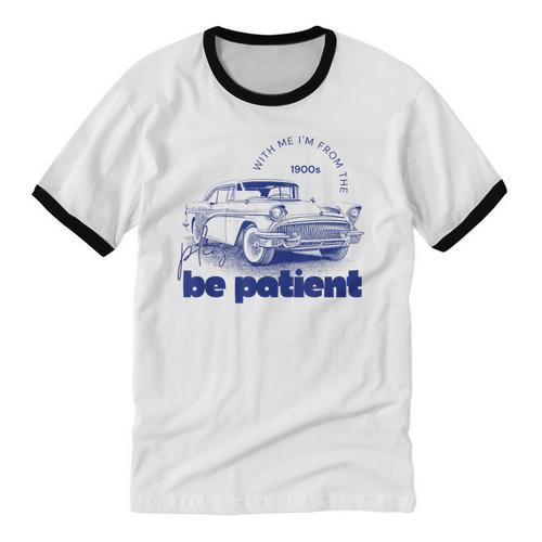 Please Be Patient With Me I'm From The 1900s Vintage Car Unisex Cotton Ringer T-Shirt - Figerry
