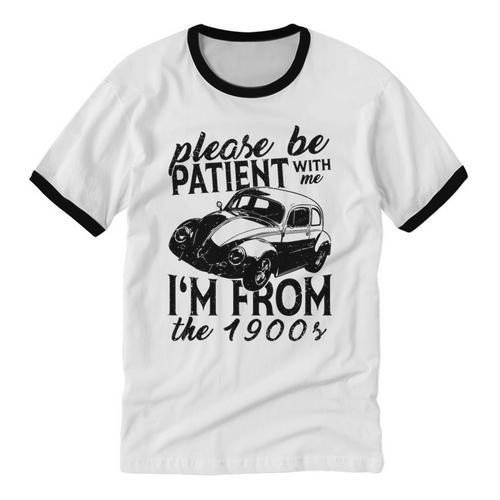 Please Be Patient With Me I'm From The 1900s Vintage Classic Premium Tri-Blend Unisex Cotton Ringer T-Shirt - Figerry