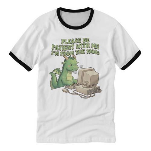 Please Be Patient I'm From The 1900s Vintage Men Women Unisex Cotton Ringer T-Shirt - Figerry