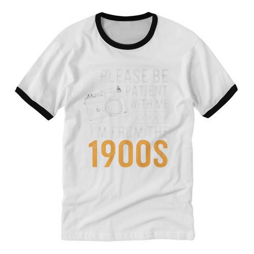 Please Be Patient With Me I'm From The 1900s Vintage Oldie Premium Unisex Cotton Ringer T-Shirt - Figerry