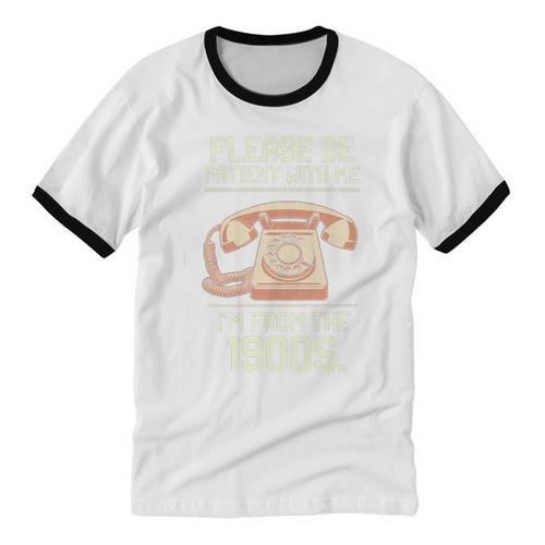 Please Be Patient With Me I'm From The 1900s Vintage Retro Premium Tri-Blend Unisex Cotton Ringer T-Shirt - Figerry