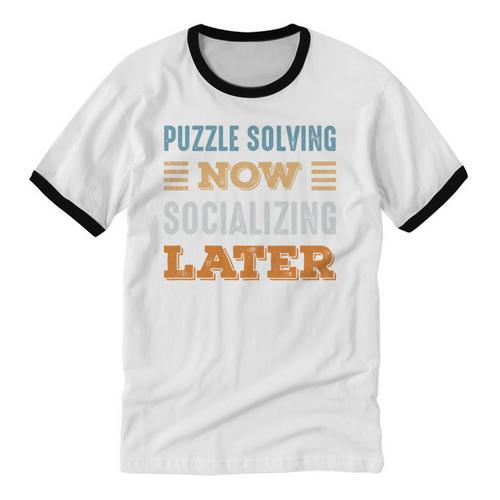 Puzzle Solving Now Minimal Socializing Introvert Vintage Unisex Cotton Ringer T-Shirt - Raresse