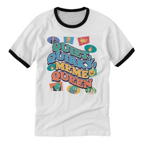 Quiet Quirky Meme Queen Introvert Anti People Meme Lovers Unisex Cotton Ringer T-Shirt - Raresse
