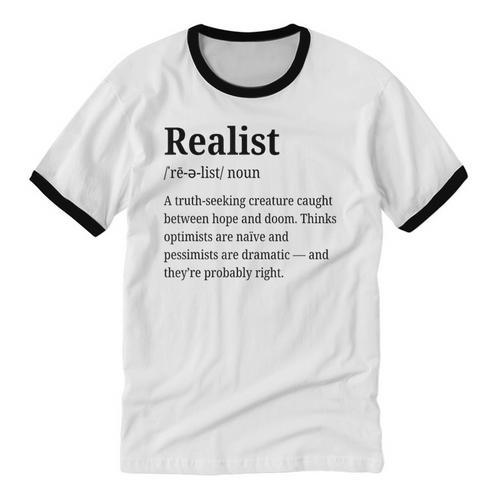 Realist Definition For Introverts Honest Personality Unisex Cotton Ringer T-Shirt - Raresse