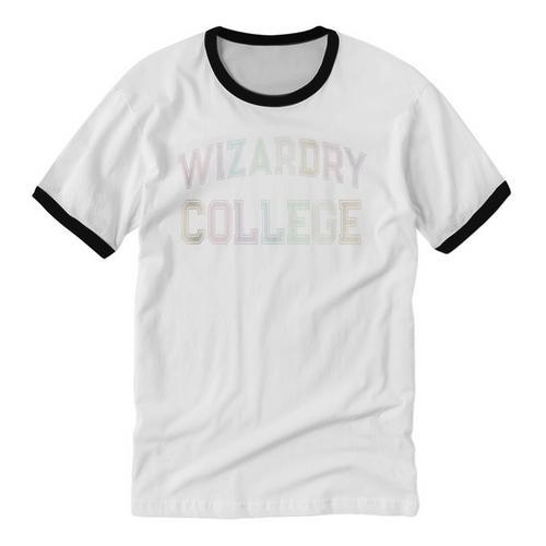 Retro Antisocial WIZARDRY COLLEGE Introvert Sarcastic Unisex Cotton Ringer T-Shirt - Raresse