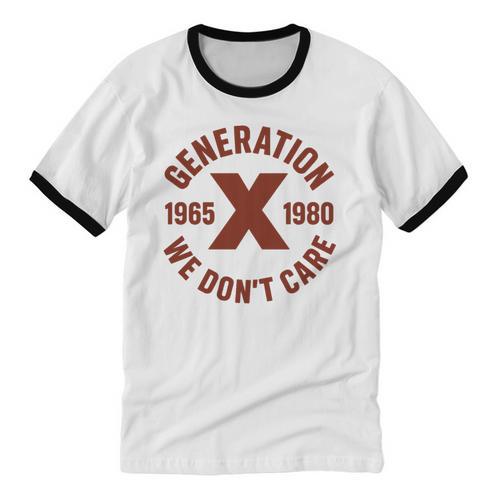 Retro Gen X 1965-1980 Sarcastic Nostalgia Graphic Premium Tri-Blend Unisex Cotton Ringer T-Shirt - Figerry