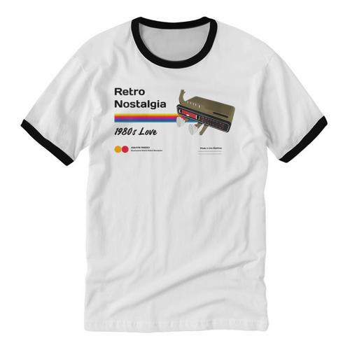 Retro Nostalgia 1980s Love Graphic Unisex Cotton Ringer T-Shirt - Figerry