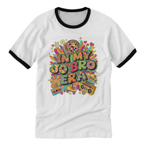 Retro Nostalgia Era Disco Groovy 80s 90s Vintage Aesthetic Premium Tri-Blend Unisex Cotton Ringer T-Shirt - Figerry