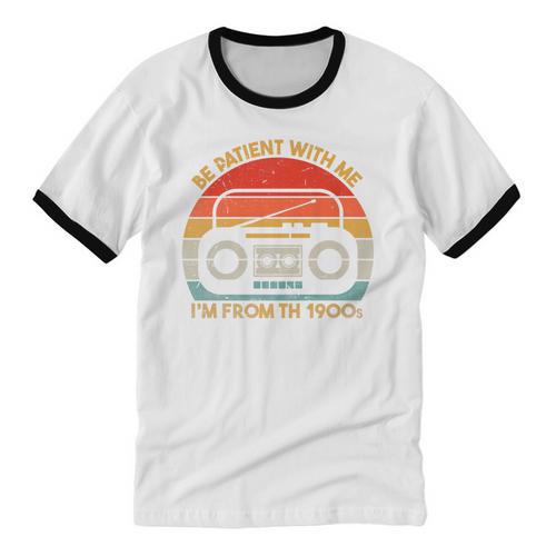 Retro Be Patient With Me I'm From The 1900s Premium Unisex Cotton Ringer T-Shirt - Figerry