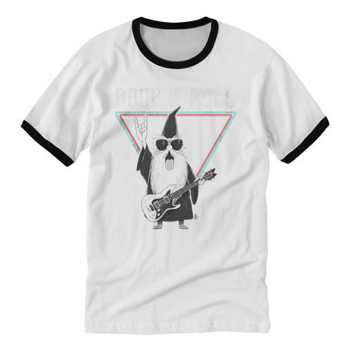 Rock & Roll Wizard Music Nostalgia Premium Tri-Blend Unisex Cotton Ringer T-Shirt - Figerry