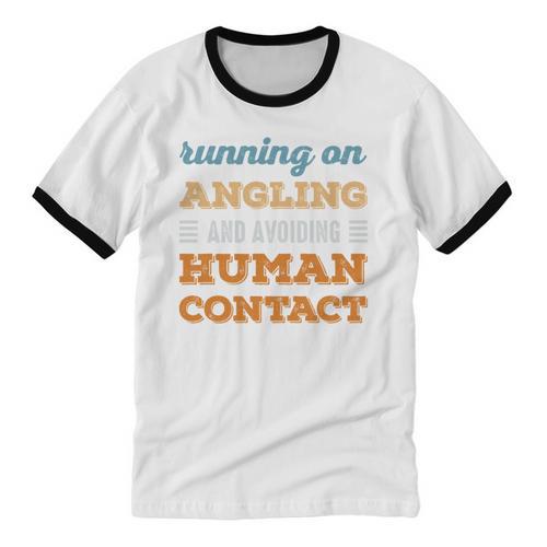 Running On Angling Social Introvert Humor Vintage Unisex Cotton Ringer T-Shirt - Raresse